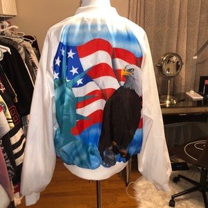 American flag bomber jacket